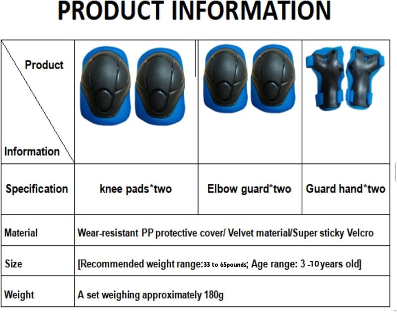 SHENMOREN Kids Protective Gear Set Knee Pads for Kids 3-10 Years Toddler Knee and Elbow Pads with Wrist Guards 3 in 1 for Skating Cycling Bike Rollerblading Scooter - Image 2